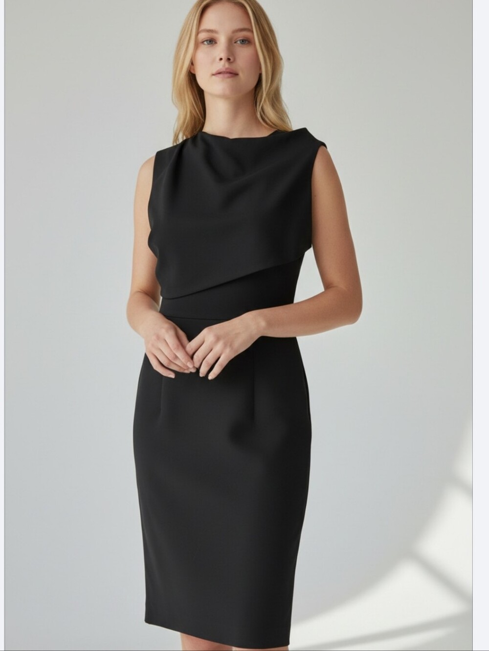 Marlowe Italy Elegant Black Cocktail Evening Dress size 38 Italy US (0-2)